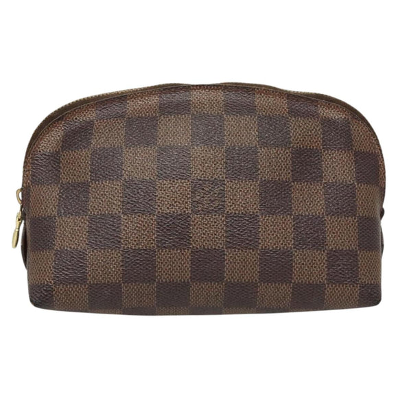 LOUIS VUITTON Damier Ebene Pochette Cosmetic PM Pouch N47516 LV Auth 121098