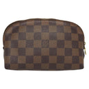 LOUIS VUITTON Damier Ebene Pochette Cosmetic PM Pouch N47516 LV Auth 121098-2