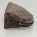LOUIS VUITTON Damier Ebene Pochette Cosmetic PM Pouch N47516 LV Auth 121098-3