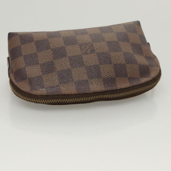 LOUIS VUITTON Damier Ebene Pochette Cosmetic PM Pouch N47516 LV Auth 121098