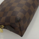 LOUIS VUITTON Damier Ebene Pochette Cosmetic PM Pouch N47516 LV Auth 121098-7