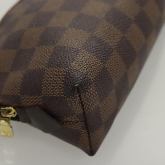 LOUIS VUITTON Damier Ebene Pochette Cosmetic PM Pouch N47516 LV Auth 121098