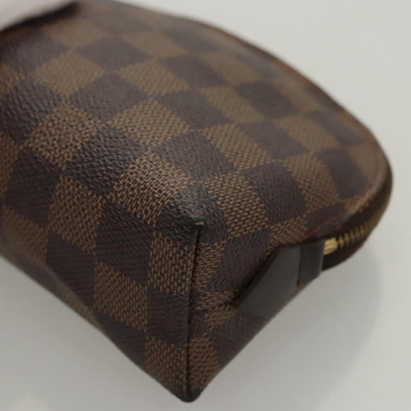 LOUIS VUITTON Damier Ebene Pochette Cosmetic PM Pouch N47516 LV Auth 121098