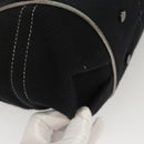 BURBERRY Blue Label Hand Bag Canvas Black Silver Auth 121101-12