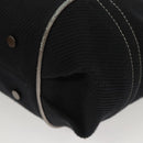 BURBERRY Blue Label Hand Bag Canvas Black Silver Auth 121101-13