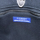 BURBERRY Blue Label Hand Bag Canvas Black Silver Auth 121101-14