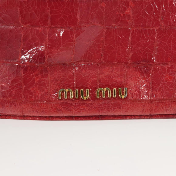 Miu Miu iPad Case Leather Pink Auth 121106