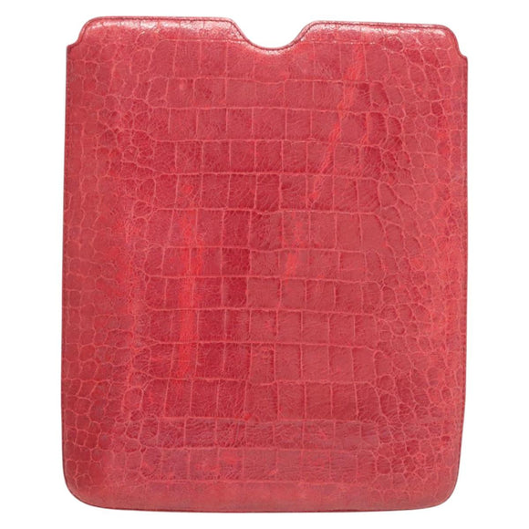 Miu Miu iPad Case Leather Pink Auth 121106