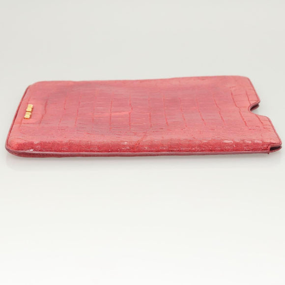Miu Miu iPad Case Leather Pink Auth 121106