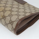 GUCCI GG Supreme Web Sherry Line Clutch Bag PVC Beige Red 156 01 030 Auth 121114-10