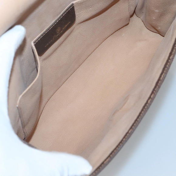 GUCCI GG Supreme Web Sherry Line Clutch Bag PVC Beige Red 156 01 030 Auth 121114