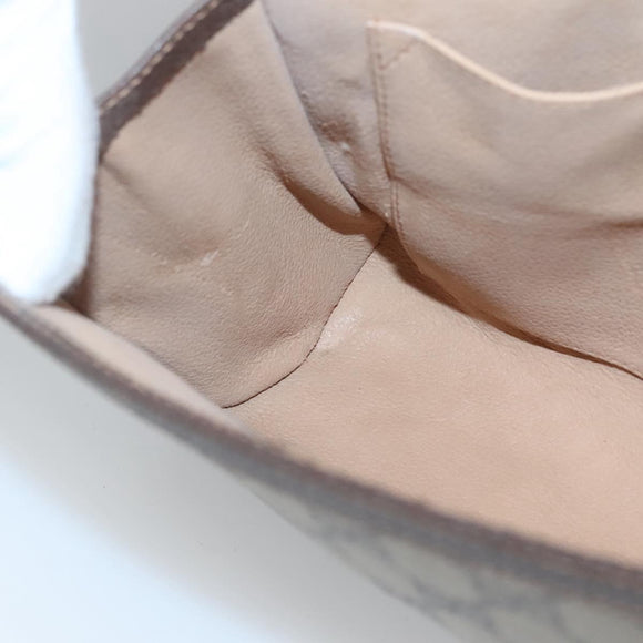 GUCCI GG Supreme Web Sherry Line Clutch Bag PVC Beige Red 156 01 030 Auth 121114