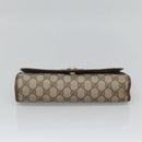 GUCCI GG Supreme Web Sherry Line Clutch Bag PVC Beige Red 156 01 030 Auth 121114-7