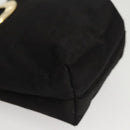 CELINE Pouch Nylon Black Gold Auth 121116-9