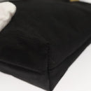 CELINE Pouch Nylon Black Gold Auth 121116-16