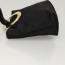 CELINE Pouch Nylon Black Gold Auth 121116-4