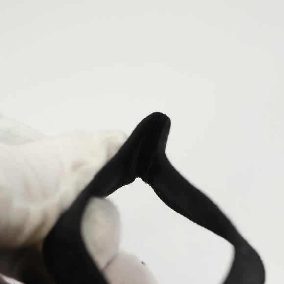 CELINE Pouch Nylon Black Gold Auth 121116