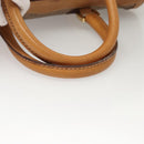 GUCCI Micro GG Supreme Hand Bag PVC Beige Gold Auth 121121-7