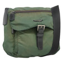 PRADA Shoulder Bag Nylon Green Silver Auth 121124-1