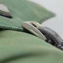 PRADA Shoulder Bag Nylon Green Silver Auth 121124-10