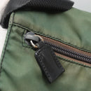 PRADA Shoulder Bag Nylon Green Silver Auth 121124-19