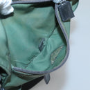 PRADA Shoulder Bag Nylon Green Silver Auth 121124-24
