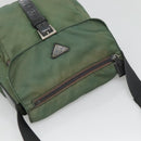 PRADA Shoulder Bag Nylon Green Silver Auth 121124-7