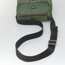 PRADA Shoulder Bag Nylon Green Silver Auth 121124-8