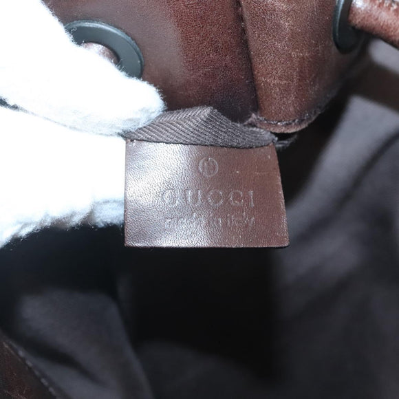 GUCCI GG Canvas Shoulder Bag Brown 101341 Auth 121127