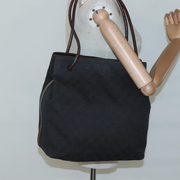 GUCCI GG Canvas Shoulder Bag Brown 101341 Auth 121127