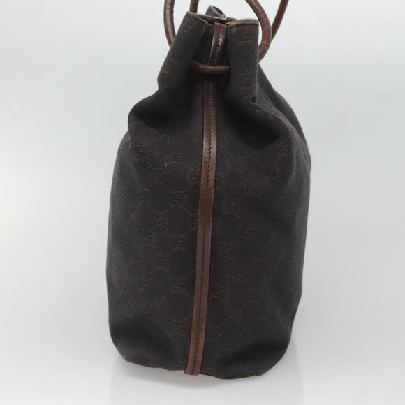 GUCCI GG Canvas Shoulder Bag Brown 101341 Auth 121127
