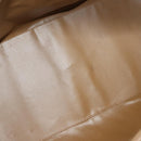 CELINE Macadam Canvas Boston Bag PVC Leather Brown Gold Auth 121130-11