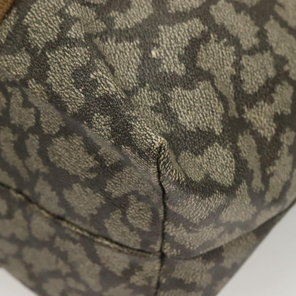 SAINT LAURENT Boston Bag PVC Canvas Gray Auth 121131