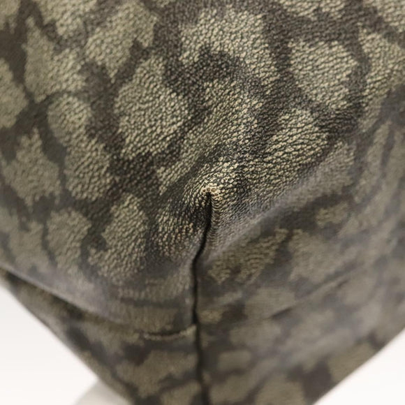 SAINT LAURENT Boston Bag PVC Canvas Gray Auth 121131