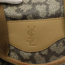 SAINT LAURENT Boston Bag PVC Canvas Gray Auth 121131-17