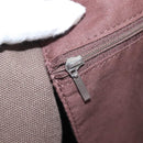 SAINT LAURENT Boston Bag PVC Canvas Gray Auth 121131-20