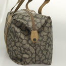 SAINT LAURENT Boston Bag PVC Canvas Gray Auth 121131-3