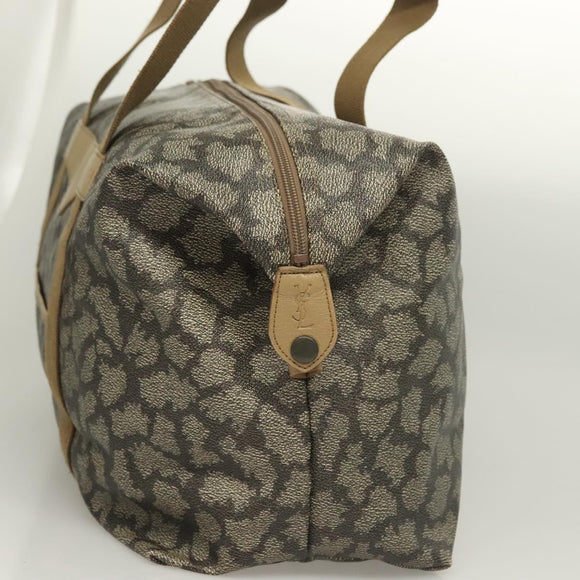 SAINT LAURENT Boston Bag PVC Canvas Gray Auth 121131
