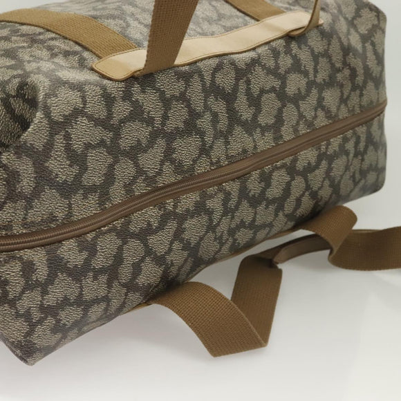 SAINT LAURENT Boston Bag PVC Canvas Gray Auth 121131