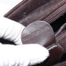 GUCCI Bamboo Hand Bag Leather 2way Dark Brown Gold Auth 121135-12