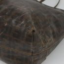 FENDI Zucca Canvas Tote Bag Black Brown Auth 121138-9
