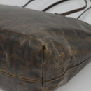 FENDI Zucca Canvas Tote Bag Black Brown Auth 121138-15