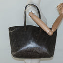 FENDI Zucca Canvas Tote Bag Black Brown Auth 121138-20