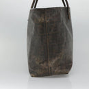 FENDI Zucca Canvas Tote Bag Black Brown Auth 121138-3