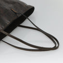 FENDI Zucca Canvas Tote Bag Black Brown Auth 121138-7