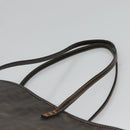 FENDI Zucca Canvas Tote Bag Black Brown Auth 121138-8