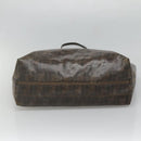 FENDI Zucca Canvas Tote Bag Black Brown Auth 121138-5