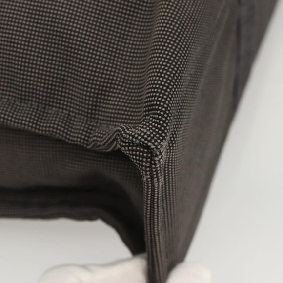 HERMES Her Line MM Hand Bag Canvas Gray Auth 121140