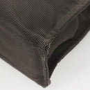 HERMES Her Line MM Hand Bag Canvas Gray Auth 121140-14