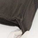 HERMES Her Line MM Hand Bag Canvas Gray Auth 121140-15